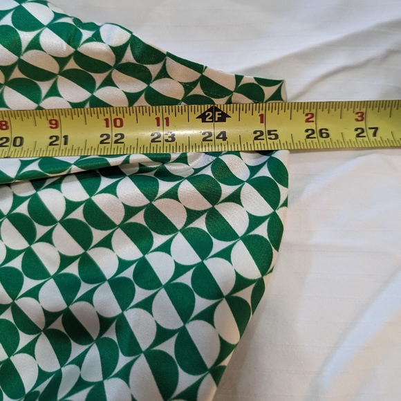 Ava & Viv Maxi Slip Dress Adjustable Straps Scoop Neck S:1X Green Cream - Picture 11 of 13